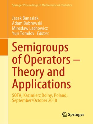 cover image of Semigroups of Operators – Theory and Applications